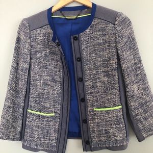 Elie Tahari - Blue Tweed Blazer with POP!
